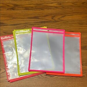 20 Colorful Dry Erase Pockets